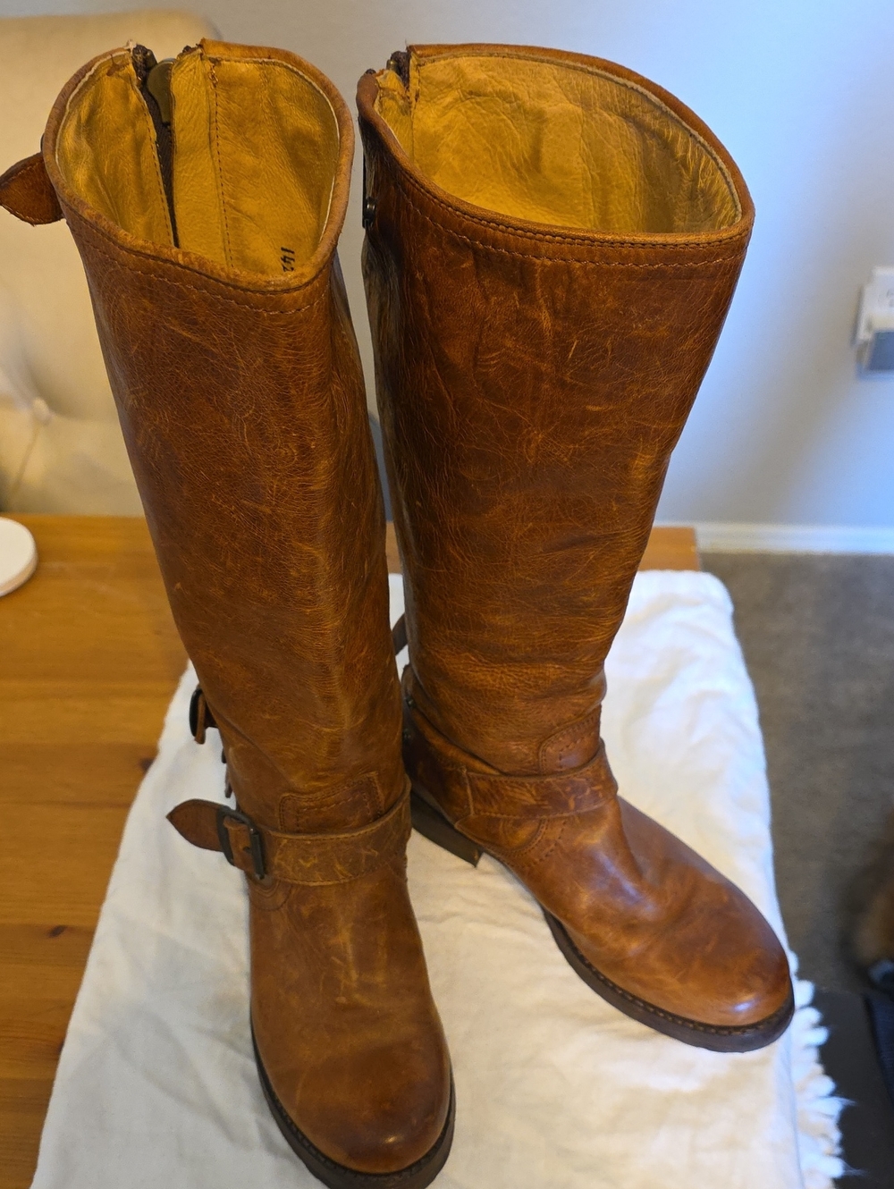 Frye Tall Women's Brown Leather Riding Boots
